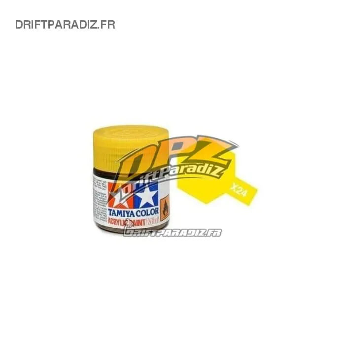 Peintures acryliques pour maquettes Tamiya : jaune clair (x-24)